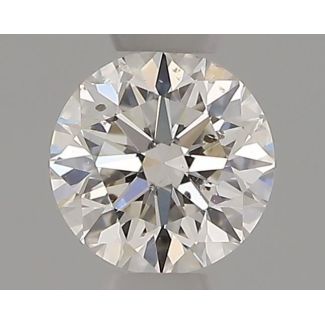 0.30 Carat Round H SI2 VG EX GIA Natural Diamond