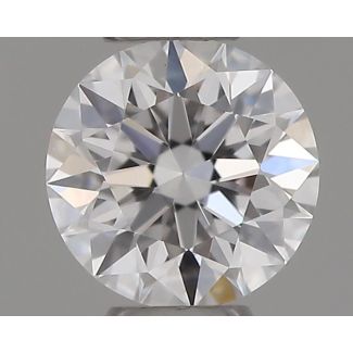 0.20 Carat Round D VVS2 VG EX GIA Natural Diamond