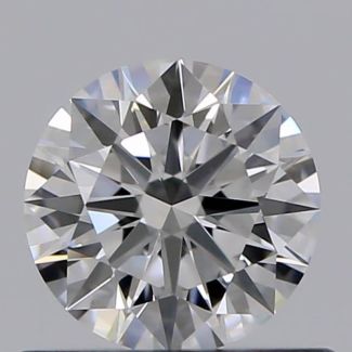 0.50 Carat Round D VVS2 EX GIA Natural Diamond