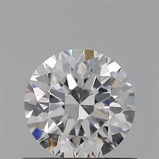 0.54 Carat Round F SI1 EX GIA Natural Diamond