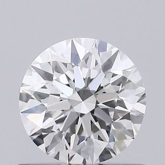 0.66 Carat Round F VVS2 EX GIA Natural Diamond