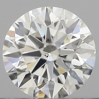 0.41 Carat Round H SI1 EX IGI Natural Diamond