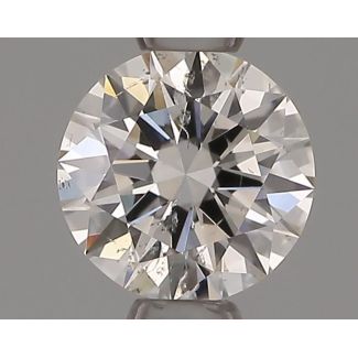 0.42 Carat Round H SI2 EX GIA Natural Diamond