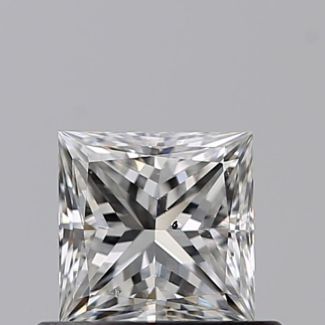 0.51 Carat Princess F SI1 - EX VG GIA Natural Diamond