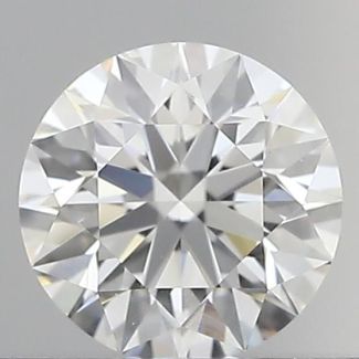 0.40 Carat Round F VVS1 EX GIA Natural Diamond