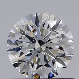 0.60 Carat Round D SI2 VG EX GIA Natural Diamond