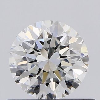 0.46 Carat Round H VS2 VG EX GIA Natural Diamond