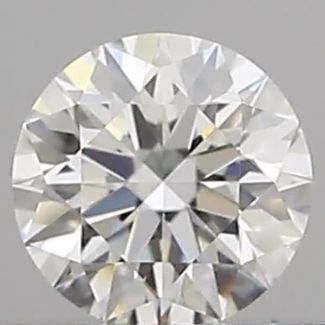 0.24 Carat Round F VVS2 EX GIA Natural Diamond