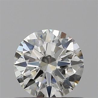 0.54 Carat Round H VVS1 EX IGI Natural Diamond