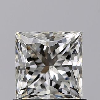 0.81 Carat Princess J SI1 - EX VG GIA Natural Diamond