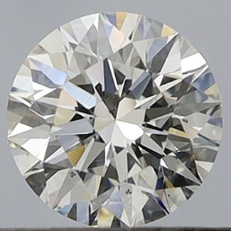 0.54 Carat Round G SI1 EX GIA Natural Diamond