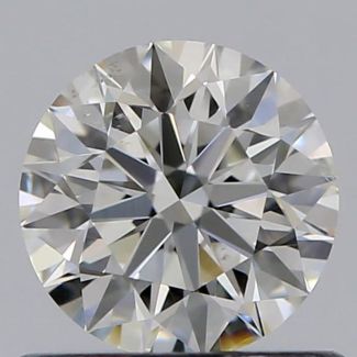 0.60 Carat Round H SI1 EX GIA Natural Diamond