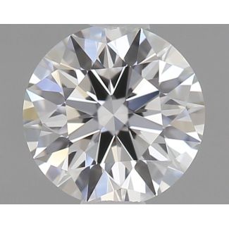 0.37 Carat Round F VVS2 EX GIA Natural Diamond