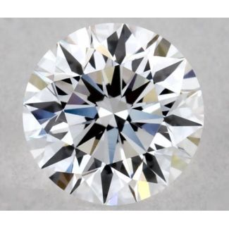 0.37 Carat Round D VVS2 EX VG GIA Natural Diamond