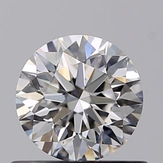 0.52 Carat Round F SI1 EX GIA Natural Diamond