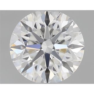 0.42 Carat Round F VVS2 EX GIA Natural Diamond