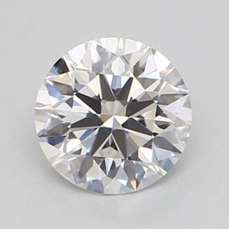 0.34 Carat Round D VVS2 EX GIA Natural Diamond