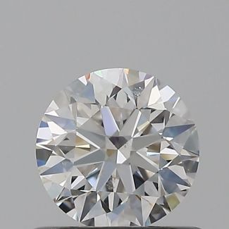 0.53 Carat Round F SI2 EX GIA Natural Diamond