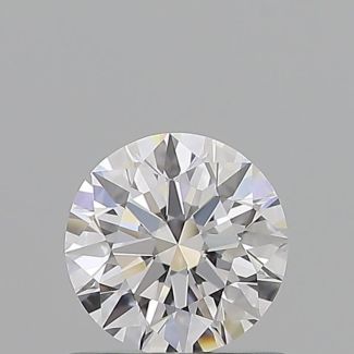 0.63 Carat Round D VVS2 EX GIA Natural Diamond