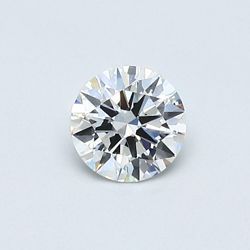 0.37 Carat Round H VVS1 EX GIA Natural Diamond