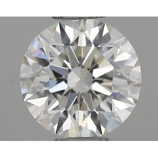 0.5 Carat Round H VVS2 EX IGI Natural Diamond