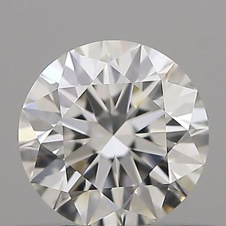 0.43 Carat Round F VVS2 EX GIA Natural Diamond