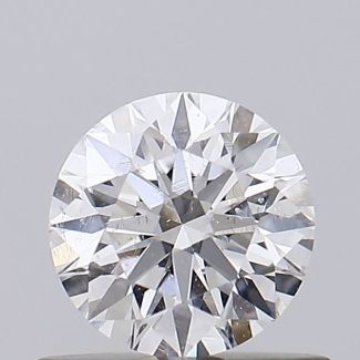 0.53 Carat Round E SI2 EX VG GIA Natural Diamond