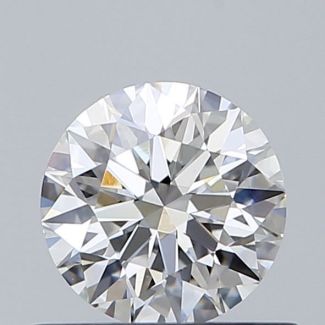 0.6 Carat Round F VS1 EX GIA Natural Diamond