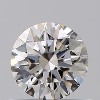 0.51 Carat Round H VS2 EX GIA Natural Diamond