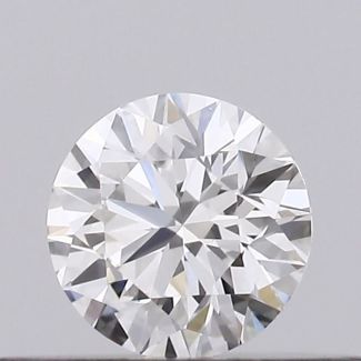 0.21 Carat Round F VVS2 EX VG GIA Natural Diamond