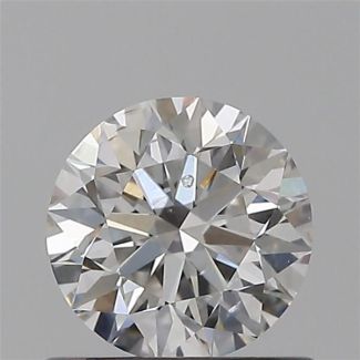 0.60 Carat Round G SI1 EX GIA Natural Diamond