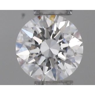 0.19 Carat Round D VVS2 EX GIA Natural Diamond