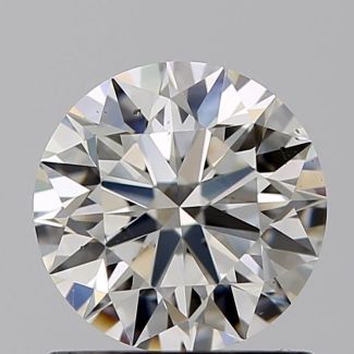 0.90 Carat Round H SI1 EX GIA Natural Diamond