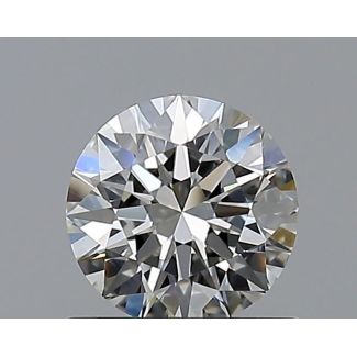 0.61 Carat Round H VVS2 EX GIA Natural Diamond