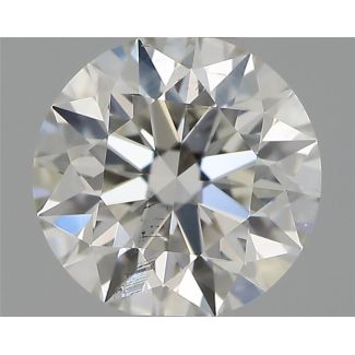 0.51 Carat Round G SI1 EX IGI Natural Diamond