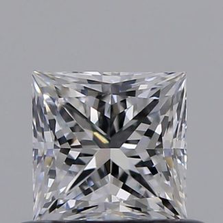 0.50 Carat Princess D VVS2 - EX GD GIA Natural Diamond