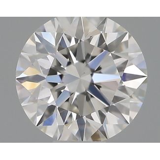 0.35 Carat Round H VVS2 EX GIA Natural Diamond