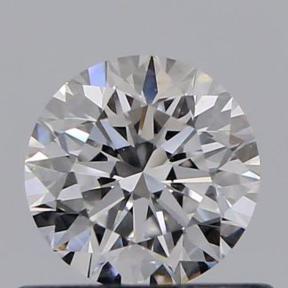 0.51 Carat Round D VS2 VG EX GIA Natural Diamond