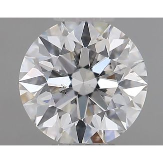 0.52 Carat Round E SI1 EX GIA Natural Diamond