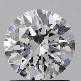 1.00 Carat Round F SI1 EX GIA Natural Diamond