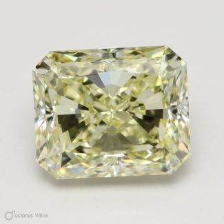 0.9 Carat Radiant Fancy Yellow VVS1 - EX VG GIA Natural Diamond