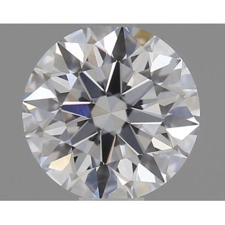 0.42 Carat Round E VVS2 EX GIA Natural Diamond