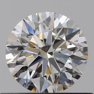 0.46 Carat Round H VVS2 VG EX GIA Natural Diamond