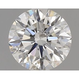 0.51 Carat Round F SI2 EX GIA Natural Diamond