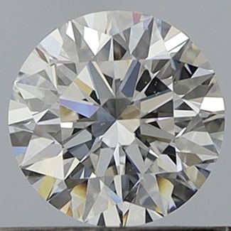 0.58 Carat Round D VVS2 EX GIA Natural Diamond