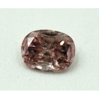 0.12 Carat Oval Fancy Brownish Pink - GD GIA Natural Diamond