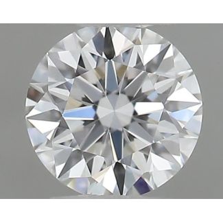 0.19 Carat Round D VVS2 EX GIA Natural Diamond