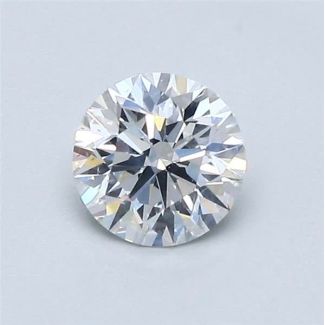 0.59 Carat Round E SI1 EX GIA Natural Diamond