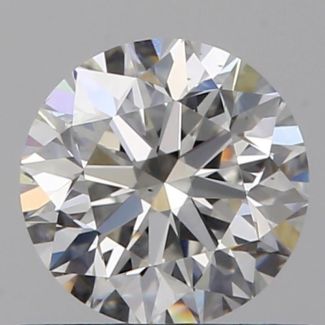 0.61 Carat Round F SI1 VG EX GIA Natural Diamond