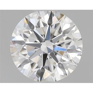 0.53 Carat Round F VVS2 EX GIA Natural Diamond